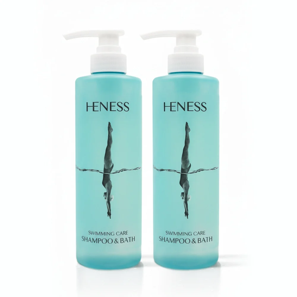 헤네스 수영 샴푸 바스 500ml 1+1 (2개) 수영장 올인원 워시